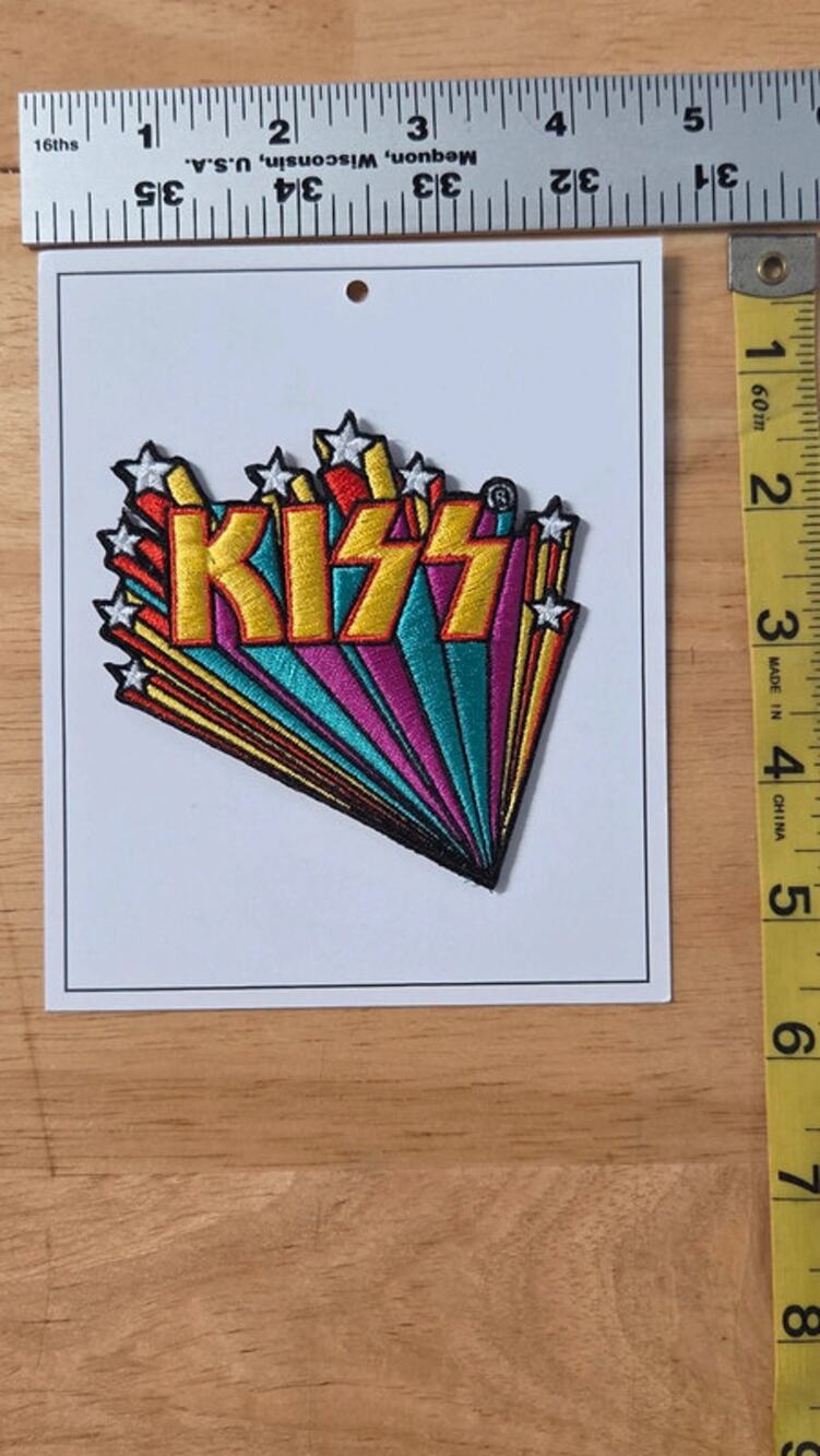 KISS Retro Logo Shooting Stars Embroidered Patch Official Licensed Rock Band